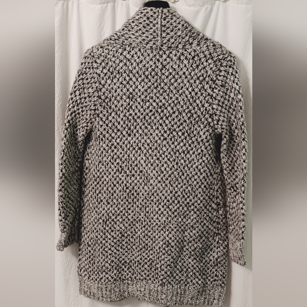 J Jill Wool Blend Long Cardigan Sweater Size S  Shawl Collar  Pockets - Picture 2 of 9